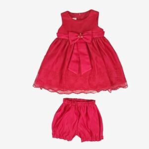 My Princess Wear Girls Fancy Formal Dress Set Red